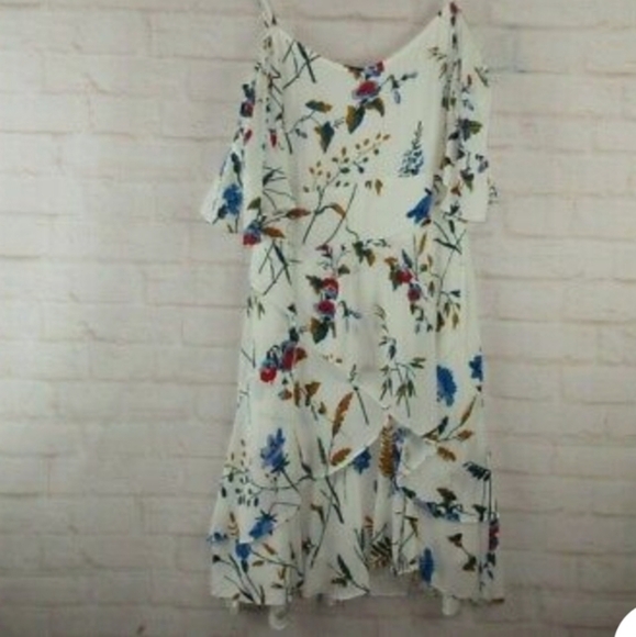 MAJE Rhina cold shoulder floral‎ MINI DRESS - Picture 8 of 12